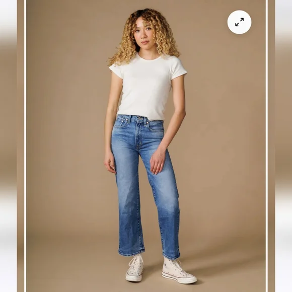 NWT Edwin Marli Wide Leg Ankle high rise jeans 26 $188 Sold at Anthropologie - Picture 2 of 10